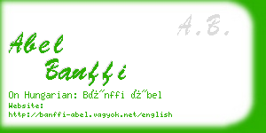 abel banffi business card